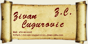 Živan Čugurović vizit kartica